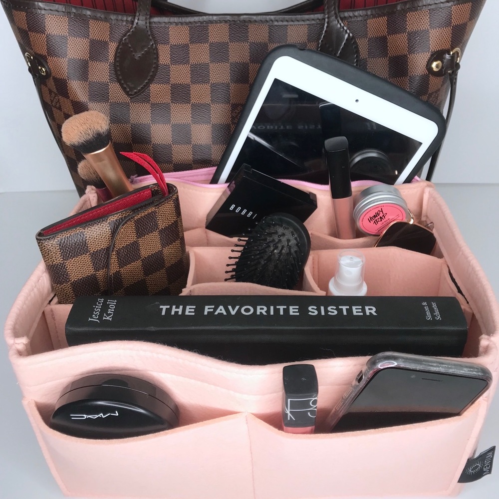 Baby pink Mentum apparel Neverfull Insert bag